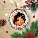 Cat Pet First jul Photo Wartercolor Wand Julgransprydnad Keramik<br><div class="desc">Cat Pet First jul Photo Wartercolor WandeCeramic Ornamic</div>