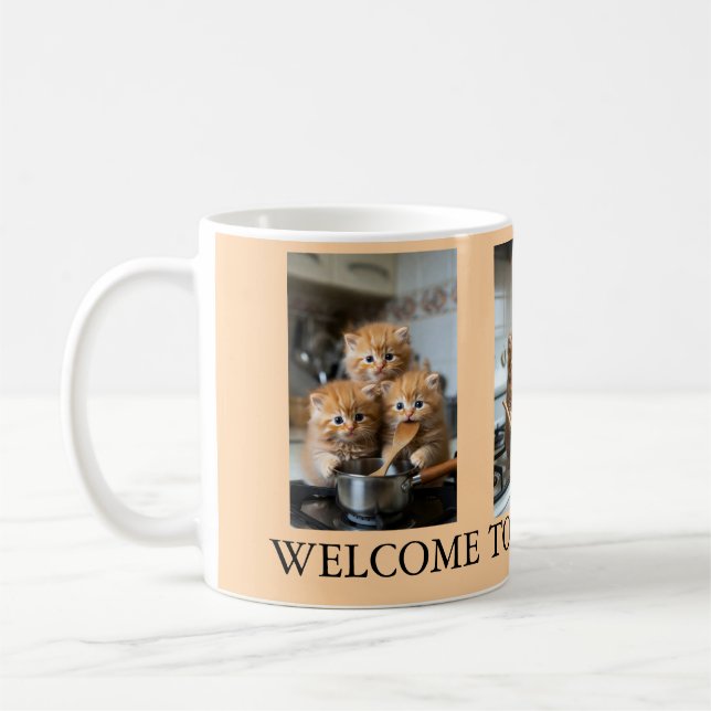 Cat Photo Collage Best Cat Dad Kaffemugg (Vänster)