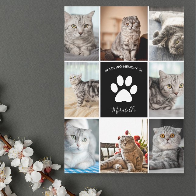 Cat Photo Collage in Loving Memory Anpassningsbar  (Skapare uppladdad)