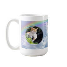 Cat Photo Memorial Angel Vingar Halo och Rainbow