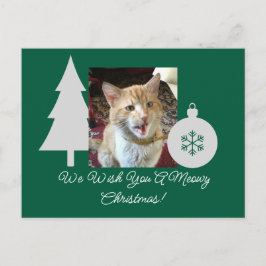 Cat Photo Text Anpassade, Julgran, Helg Vykort