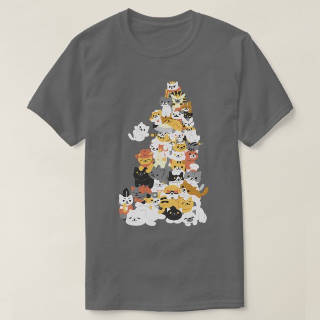 cat pile  t shirt (Design framsida)