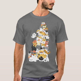 cat pile  t shirt