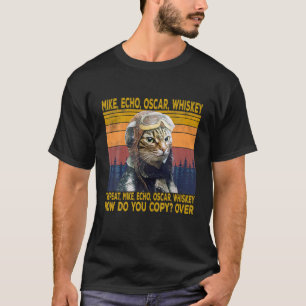 Cat Pilot Mike Echo Oscar Whisky Hur kopierar du T Shirt