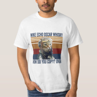 Cat Pilot Mike Echo Oscar Whisky Hur kopierar du T Shirt