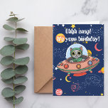 Cat Pilot & UFO, Coola Rymden,Funny Birthday Kort<br><div class="desc">Cat Pilot & UFO,  Coola Rymden,  Funny Birthday Birthday-kort med ett UFO-rymdskepp för katt i rymden. Inuti finns födelsedag önskemål som kan vara anpassade. Upphovsrätten kommer snart i Stil design LLC.</div>