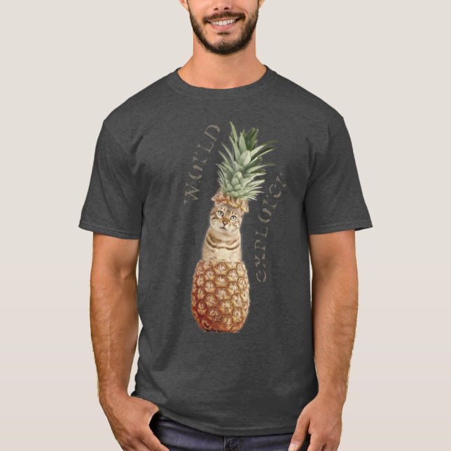 Cat Pineapple T-Shirt (Framsida)