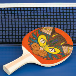 Cat Ping Pong Paddle Pingisracket