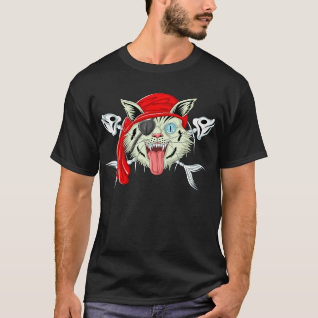 Cat Pirat T Shirt (Framsida)