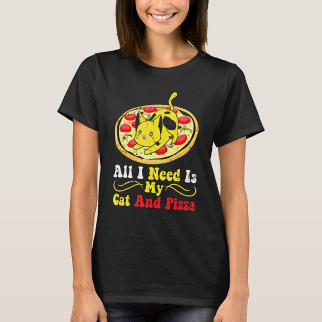 Cat Pizza T Shirt (Framsida)