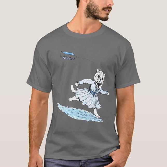 Cat Play Kite, Louis Wain T Shirt (Framsida)