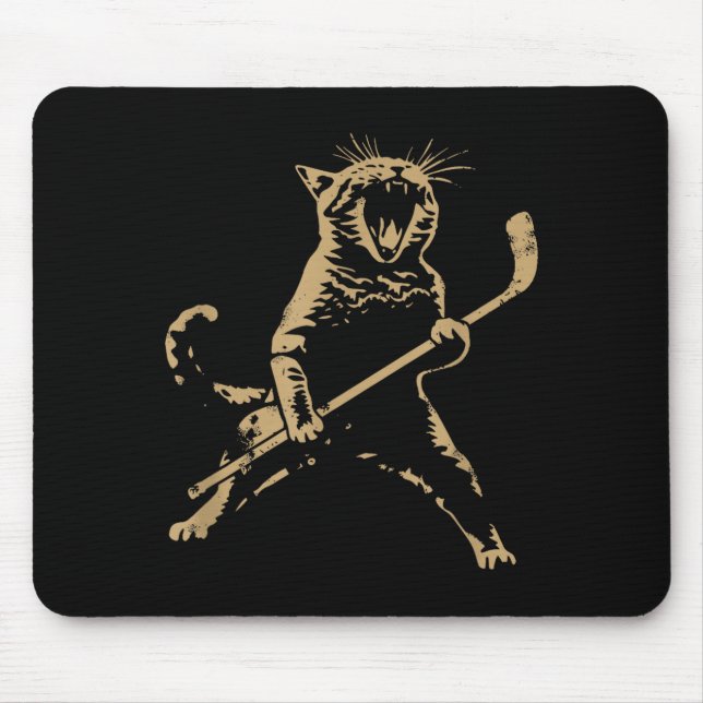 Cat Playing Ice Hockey  Musmatta (Framsidan)
