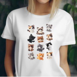 Cat Plush Leksak-samling T Shirt