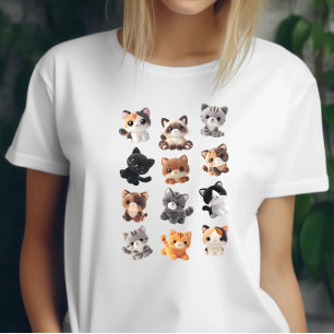 Cat Plush Leksak-samling T Shirt