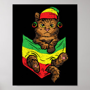 Cat Pocket Black History Month Färg Manar Kitten A Poster