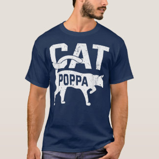 Cat Poppa Kitten Pet Owner Meow Fars dag T Shirt