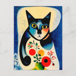 Cat portrait in expressionistic style. Classic Art Vykort