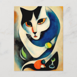 Cat portrait in expressionistic style. Classic Art Vykort