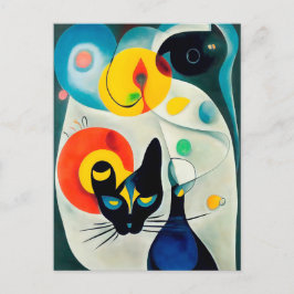 Cat portrait in expressionistic style. Classic Art Vykort