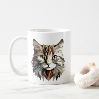 Cat Porträtt Art Design Mugg