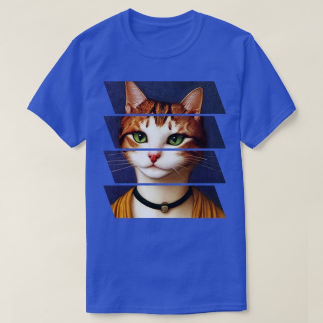 Cat Porträtt T Shirt (Design framsida)