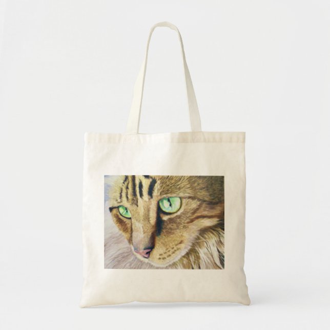 Cat Porträtt Tygkasse (Framsidan)