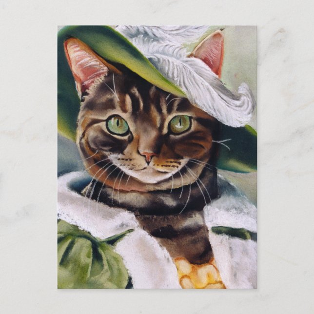 Cat Porträtt Vykort (Framsida)