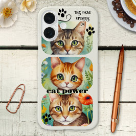 Cat Power Funny Purring Device Phone Case 