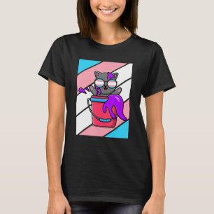 Cat Pride Färg Transgender Flagga Lgbtq Proud Ally T Shirt