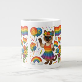 Cat Pride Tassar Cat-inspirerat Pride LGBTQ Jumbo Mugg