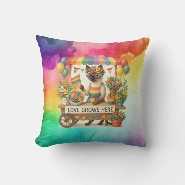 Cat Pride Tassar Cat-inspirerat Pride LGBTQ Kudde (Framsida)