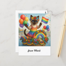Cat Pride Tassar Cat-inspirerat Pride LGBTQ Vykort