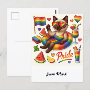 Cat Pride Tassar Cat-inspirerat Pride LGBTQ Vykort