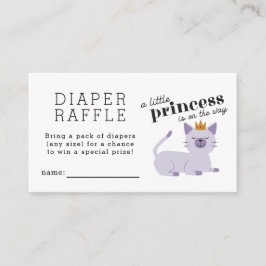 Cat Princess Diaper Raffle Biljett Tilläggskort