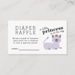 Cat Princess Diaper Raffle Biljett Tilläggskort