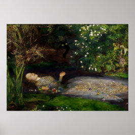 Cat Print Ophelia Poster