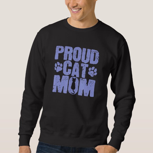 Cat Proud Cat Mamma Lång Ärmad Tröja (Framsida)