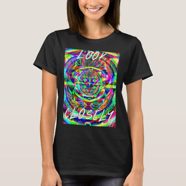 Cat Psychedelic Oversized Tee (Framsida)