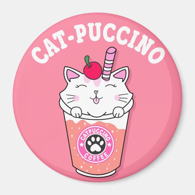 Cat Puccino Magnet (Framsidan)