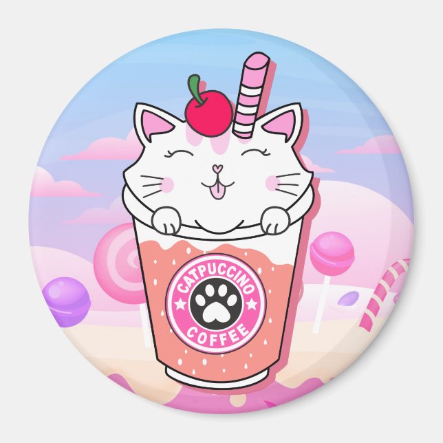 Cat Puccino Magnet (Framsidan)