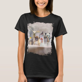 Cat Pug Hund Chicken Sloth Llama Panda Dolphin Bat T Shirt