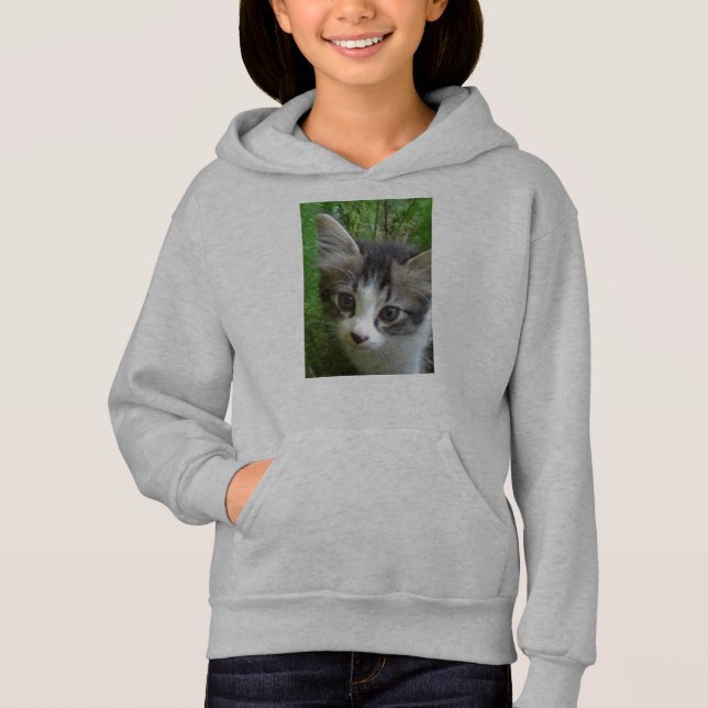 Cat Pullover Hoodie T Shirt (Framsida)