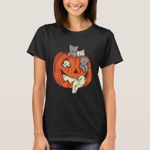 Cat Pumpkin Jack o lantern Cat Halloween Costume B T Shirt