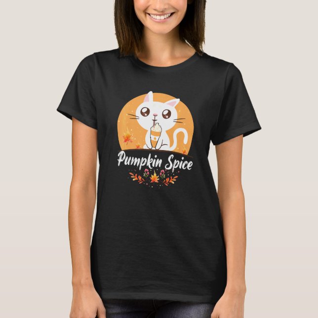Cat Pumpkin Spice Cute Cute Call Yall Pumpkin Autu T Shirt (Framsida)