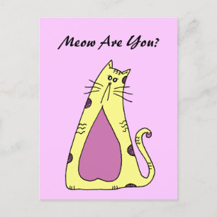 Cat Pun Cute-vykort Vykort