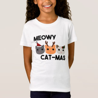 Cat Pun Kids Shirt Meowy Catmas T Shirt