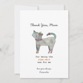 Cat Pun Purrfect Mors dag Kort