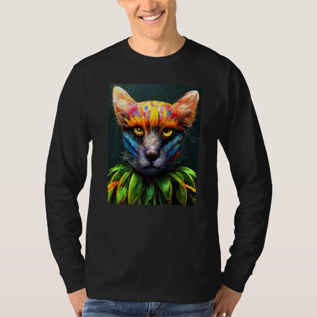 Cat Punk Cyborg Men Women Boys Girls   2 T Shirt (Framsida)