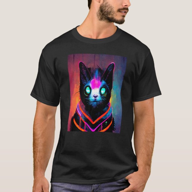 Cat Punk Cyborg Men Women Boys Girls   3 T Shirt (Framsida)
