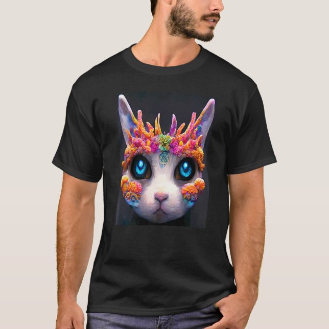 Cat Punk Cyborg Men Women Boys Girls   4 T Shirt (Framsida)